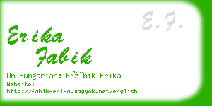 erika fabik business card